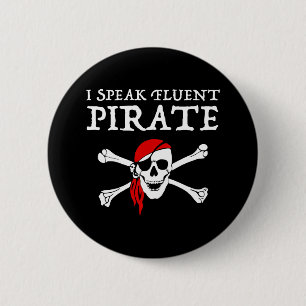 Badge Rond 5 Cm Je Parle Pirate Fluent