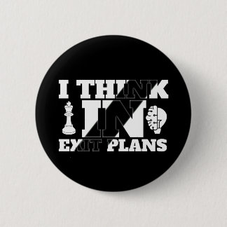 Badge Rond 5 Cm Je pense dans les plans de sortie - POD