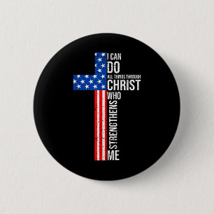 Badge Rond 5 Cm Je peux faire toutes choses par Christ Jésus chrét