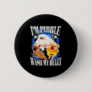 Badge Rond 5 Cm Je Pibble Lave Mon Ventre Bouledogue Français