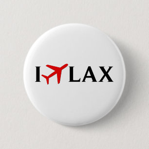 Badge Rond 5 Cm Je pilote l'aéroport international de LAX - de Lo