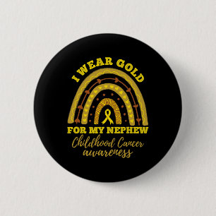 Badge Rond 5 Cm Je Porte De L'or Pour La Sensibilisation Au Cancer