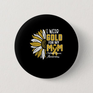Badge Rond 5 Cm Je porte de l'or pour ma mère, sensibilisation au 