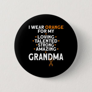 Badge Rond 5 Cm Je Porte De L'Orange Pour Ma Sensibilisation À La 