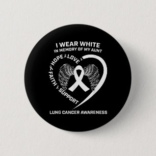 Badge Rond 5 Cm Je Porte Du Blanc En Mémoire De Ma Tante Cancer Du