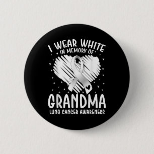 Badge Rond 5 Cm Je Porte Du Blanc En Mémoire De Mon Grand-Mère Can