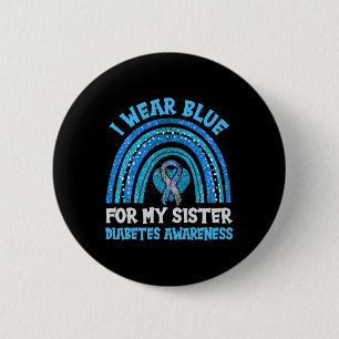 Badge Rond 5 Cm Je Porte Du Bleu Pour Ma Soeur Siste De Sensibilis