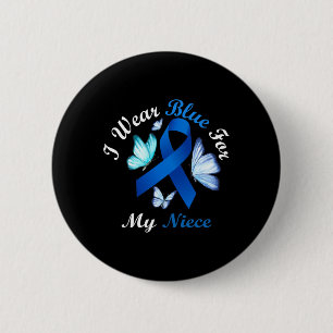 Badge Rond 5 Cm Je Porte Du Bleu Pour Mon Certifié Du Diabète Papi