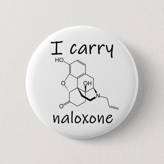 Badge Rond 5 Cm Je porte du naloxone (Devant)