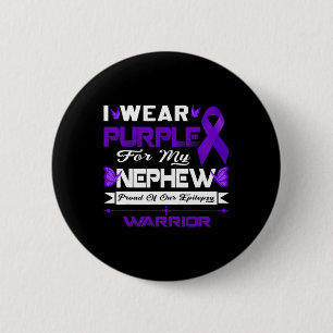 Badge Rond 5 Cm Je Porte Du Purple Pour Ma Fière Népalaise De Notr