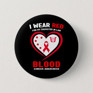 Badge Rond 5 Cm Je porte du rouge pour ma belle-fille contre le ca