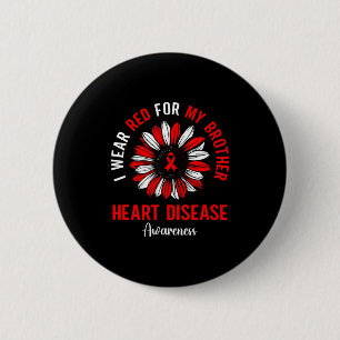 Badge Rond 5 Cm Je Porte Du Rouge Pour Mon Frère Sensibilisation A