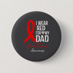 Badge Rond 5 Cm Je Porte Du Rouge Pour Mon Papa T-shirt Sensibilis