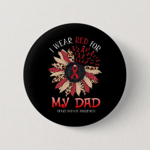 Badge Rond 5 Cm Je Porte Du Ruban Rouge Pour La Sensibilisation Au