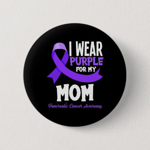 Badge Rond 5 Cm Je Porte Du Violet Pour Ma Mère Académie De Cancer