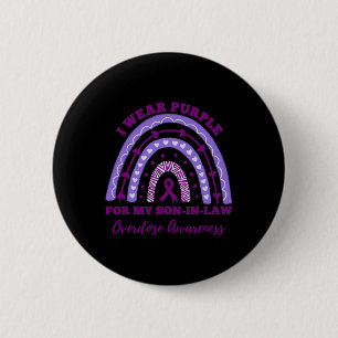 Badge Rond 5 Cm Je Porte Du Violet Pour Sensibiliser Mon Fils À Un