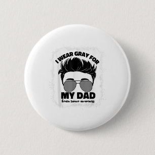 Badge Rond 5 Cm Je Porte Gary Pour Mon Père Cerveau Tumeur Sensibi