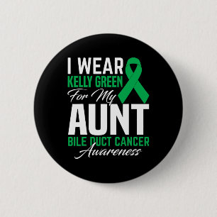 Badge Rond 5 Cm Je Porte Kelly Green pour ma tante Bile Ducky Canc