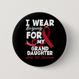 Badge Rond 5 Cm Je Porte La Bourgogne Pour Ma Petite-Fille Cellule