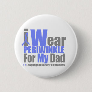Badge Rond 5 Cm Je porte le bigorneau pour mon Cancer oesophagien