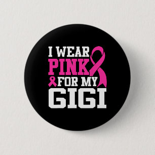 Badge Rond 5 Cm Je Porte Le Rose Pour Ma Sensibilisation Au Cancer