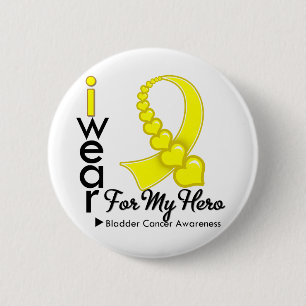 Badge Rond 5 Cm Je porte le ruban de cancer de la vessie pour mon