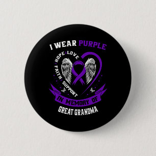 Badge Rond 5 Cm Je porte le violet en mémoire de la grande épileps