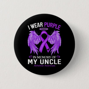 Badge Rond 5 Cm Je Porte Le Violet En Mémoire De L'Oncle Heimerhei