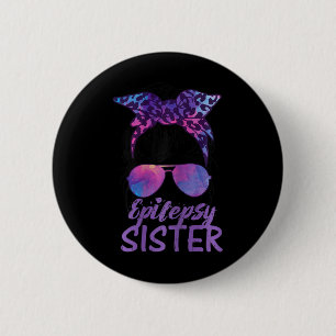 Badge Rond 5 Cm Je Porte Le Violet Pour La Sensibilisation À L'Épi