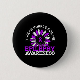 Badge Rond 5 Cm Je Porte Le Violet Pour Moi Epileptique Séizure Ep