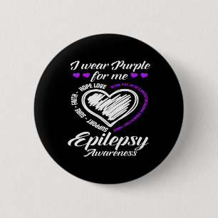 Badge Rond 5 Cm Je Porte Le Violet Pour Moi Guerrier Fighter Epile