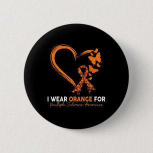 Badge Rond 5 Cm Je Porte L'Orange Pour La Sensibilisation À La Scl