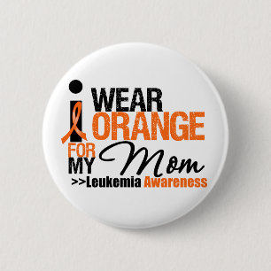 Badge Rond 5 Cm Je porte l'orange pour ma maman