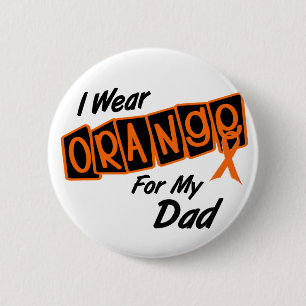 Badge Rond 5 Cm Je porte l'orange pour mon PAPA 8