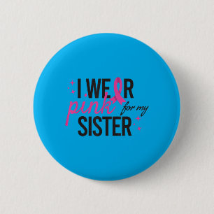 Badge Rond 5 Cm Je porte nk pour la sensibilisation au cancer du s