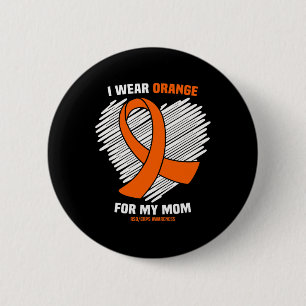 Badge Rond 5 Cm Je Porte Orange Pour Ma Maman Rsdcrps Sensibilisat