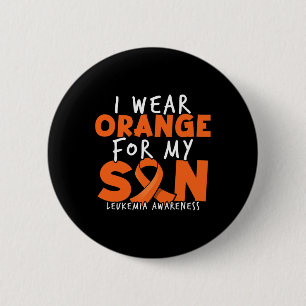 Badge Rond 5 Cm Je Porte Orange Pour Mon Fils. Prix de la leucémie