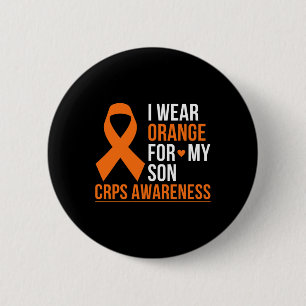 Badge Rond 5 Cm Je Porte Orange Pour Mon Fils Rsd Crps Mois De Sen