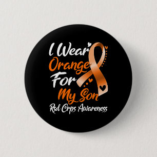 Badge Rond 5 Cm Je Porte Orange Pour Mon Fils Rsd Crps Sensibilisa