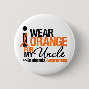 Badge Rond 5 Cm Je Porte Orange Pour Mon Oncle