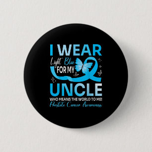 Badge Rond 5 Cm Je Porte Un Bleu Léger Pour Mon Monde Oncle Pour M
