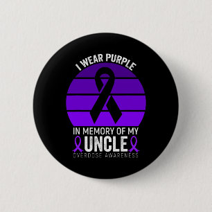 Badge Rond 5 Cm Je Porte un mémo Oncle de sensibilisation à la sur