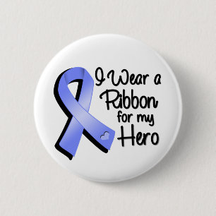 Badge Rond 5 Cm Je porte un ruban de bigorneau pour mon héros