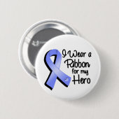 Badge Rond 5 Cm Je porte un ruban de persienne pour mon héros (Devant & derrière)