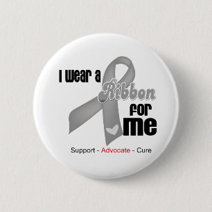 Badge Rond 5 Cm Je porte un ruban gris pour moi