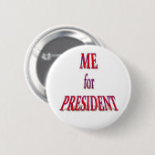 Badge Rond 5 Cm Je pour des boutons de président (Devant & derrière)