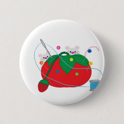 Badge Rond 5 Cm Je préfère coudre ! (Devant)