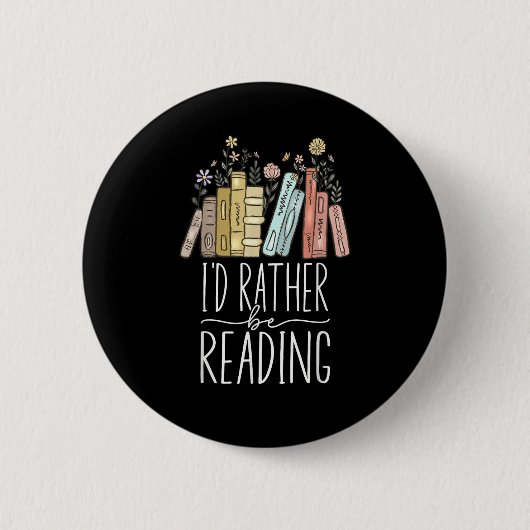 Badge Rond 5 Cm Je préfère lire (Devant)