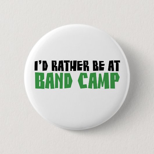Badge Rond 5 Cm Je préférerais être au camp de musique (Devant)