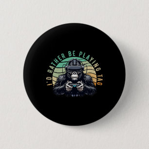 Badge Rond 5 Cm Je préférerais jouer à Tag Monke Tag Vr Monke Game